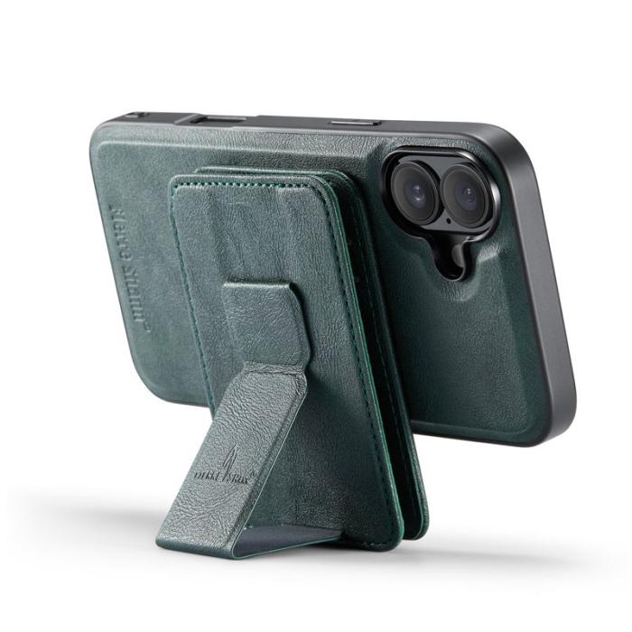 FIERRE SHANN - FIERRE SHANN 028 för iPhone 17 Fodral Äkta läder - Grön