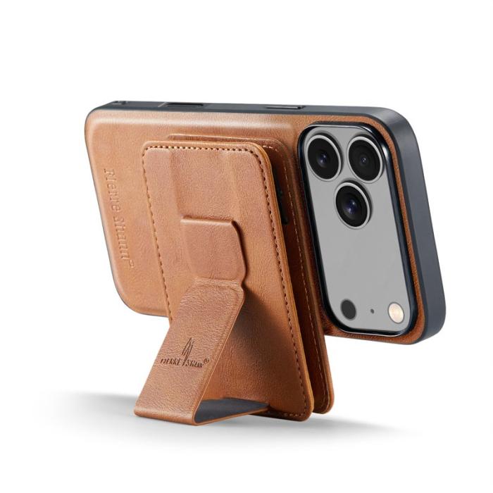 FIERRE SHANN - FIERRE SHANN 028 för iPhone 17 Pro Max Fodral Äkta läder - Brun