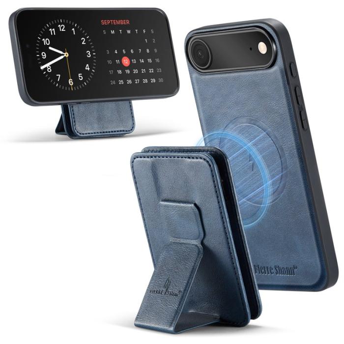 FIERRE SHANN - FIERRE SHANN 028 för iPhone Air Fodral Äkta läder - Blå