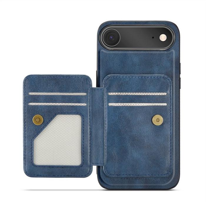 FIERRE SHANN - FIERRE SHANN 028 för iPhone Air Fodral Äkta läder - Blå