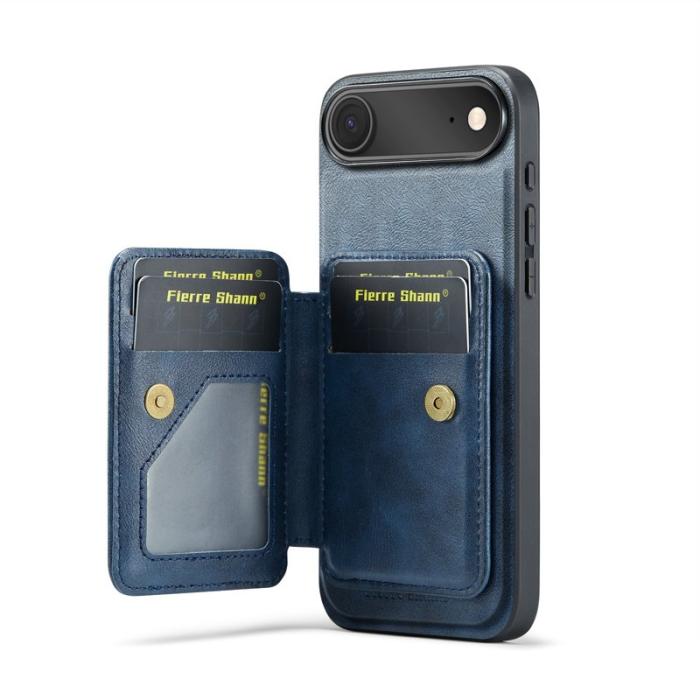 FIERRE SHANN - FIERRE SHANN 028 för iPhone Air Fodral Äkta läder - Blå