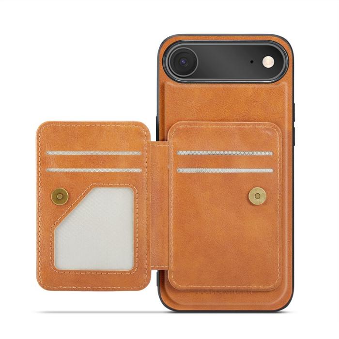 FIERRE SHANN - FIERRE SHANN 028 för iPhone Air Fodral Äkta läder - Brun