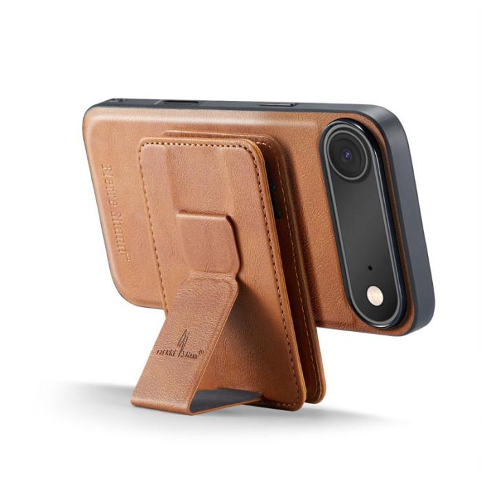 FIERRE SHANN - FIERRE SHANN 028 för iPhone Air Fodral Äkta läder - Brun