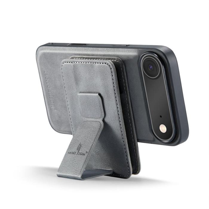 FIERRE SHANN - FIERRE SHANN 028 för iPhone Air Fodral Äkta läder - Grå