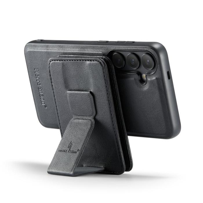 FIERRE SHANN - FIERRE SHANN 028 Fodral för Samsung Galaxy S25 - Äkta läder - Svart