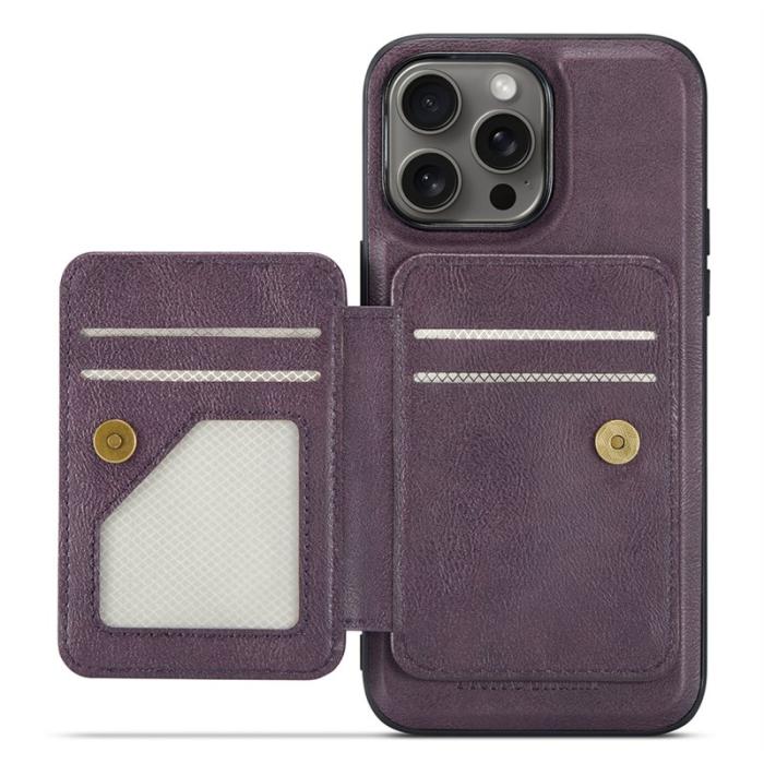 FIERRE SHANN - FIERRE SHANN 028 iPhone 16 Pro Max Fodral Äkta läder - Lila