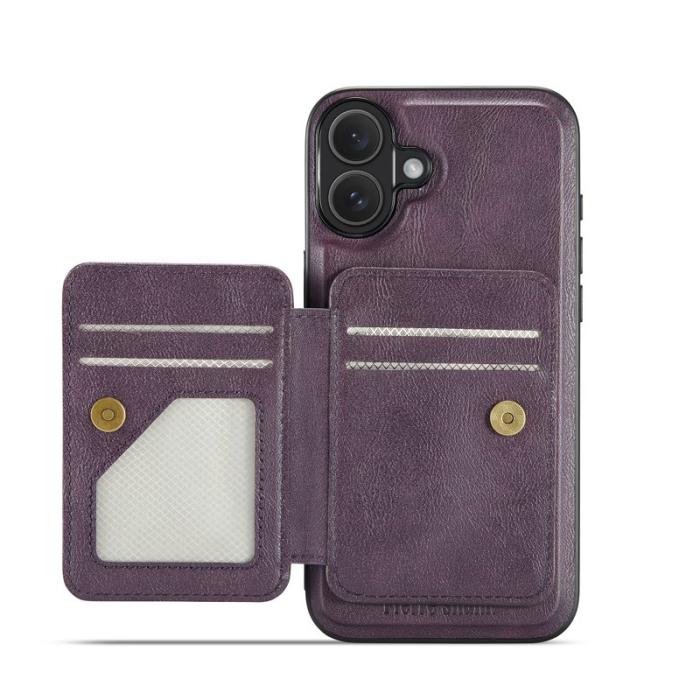FIERRE SHANN - FIERRE SHANN 028 iPhone 17 Fodral Äkta läder - Lila