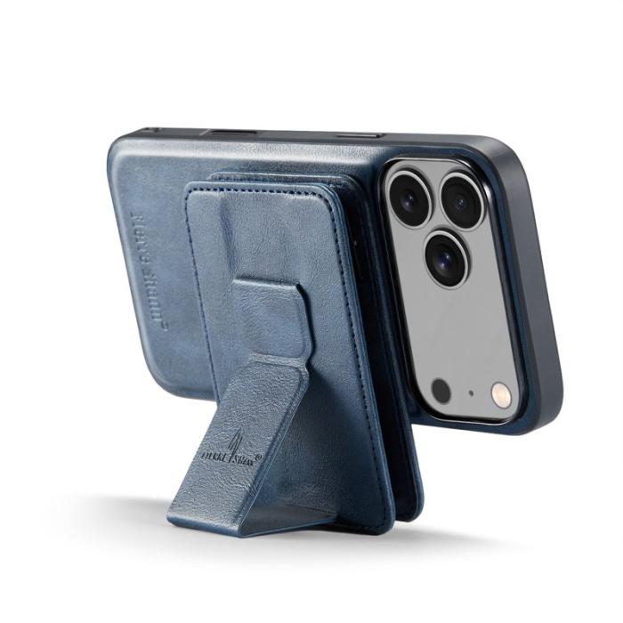 FIERRE SHANN - FIERRE SHANN 028 iPhone 17 Pro Fodral Äkta läder - Blå