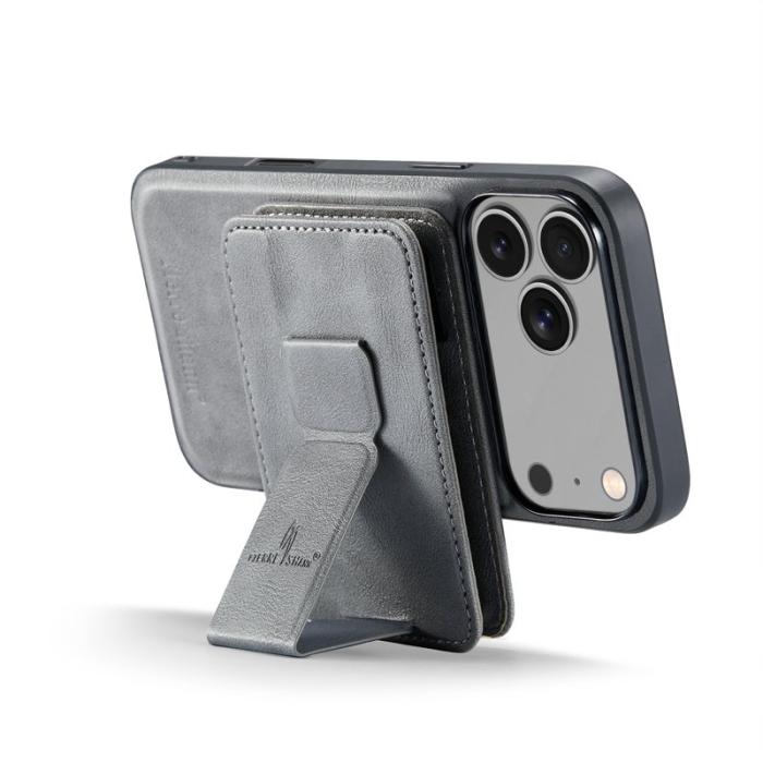 FIERRE SHANN - FIERRE SHANN 028 iPhone 17 Pro Max Fodral Äkta läder - Grå