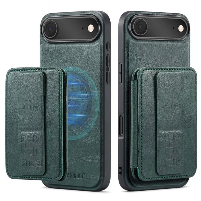 FIERRE SHANN - FIERRE SHANN 028 iPhone Air Fodral Äkta läder - Grön