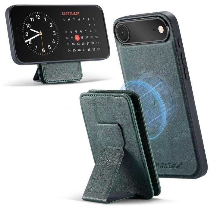 FIERRE SHANN - FIERRE SHANN 028 iPhone Air Fodral Äkta läder - Grön