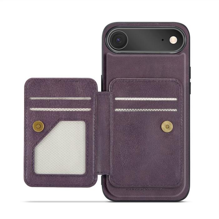 FIERRE SHANN - FIERRE SHANN 028 iPhone Air Fodral Äkta läder - Lila