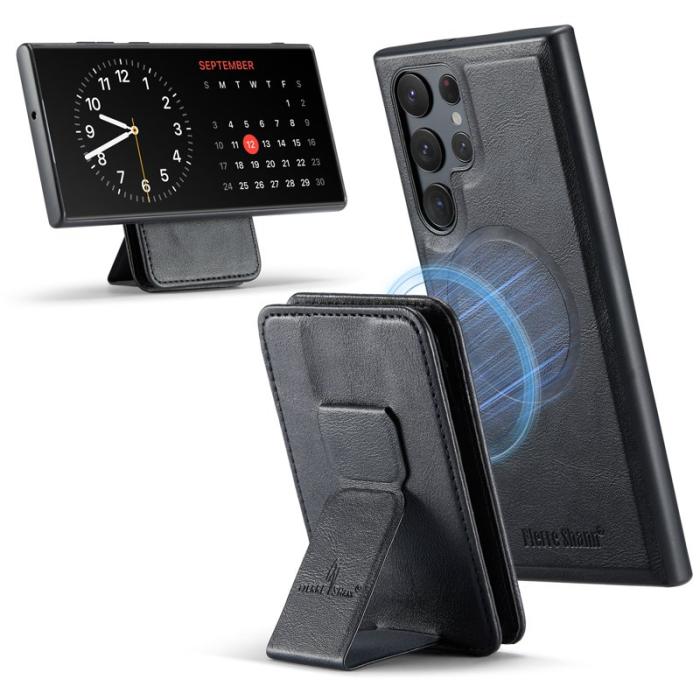 FIERRE SHANN - FIERRE SHANN 028 Samsung Galaxy S25 Ultra Fodral Äkta läder - Svart