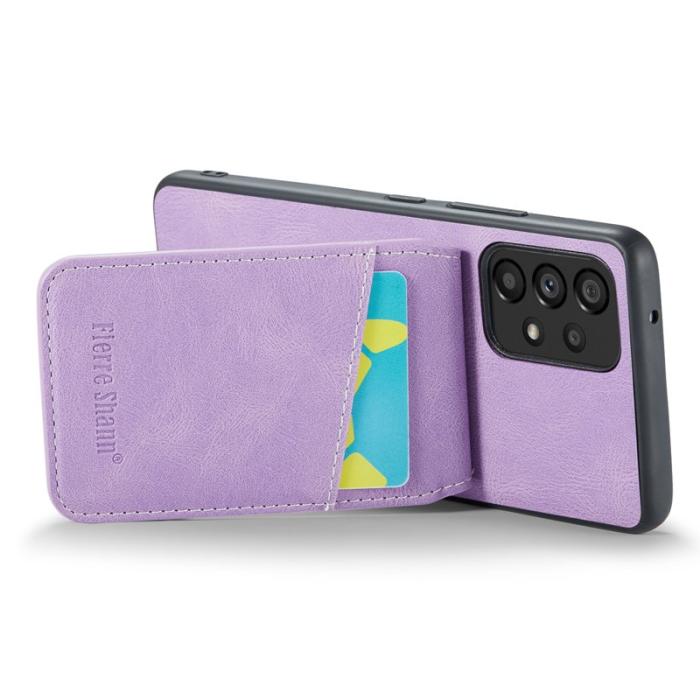 FIERRE SHANN - FIERRE SHANN Back Fodral Samsung Galaxy A72 PU Läder - Lila