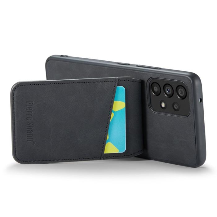 FIERRE SHANN - FIERRE SHANN Back Fodral Samsung Galaxy A72 PU Läder - Svart