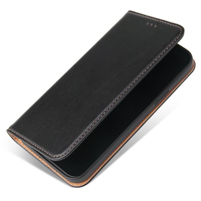 FIERRE SHANN - FIERRE SHANN för iPhone 15 Plus Fodral PU-läder - Svart