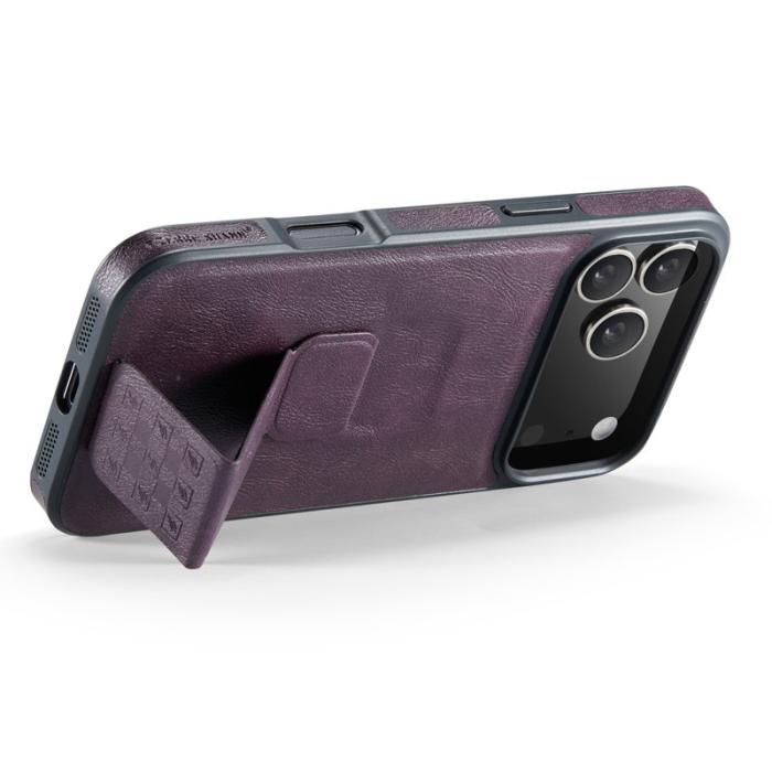 FIERRE SHANN - FIERRE SHANN för iPhone 17 Pro Fodral Äkta läder - Lila