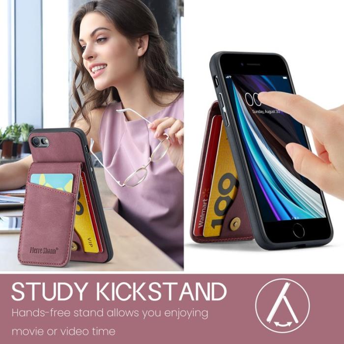 FIERRE SHANN - FIERRE SHANN för iPhone 7/8/SE (2020/2022) Fodral - Röd