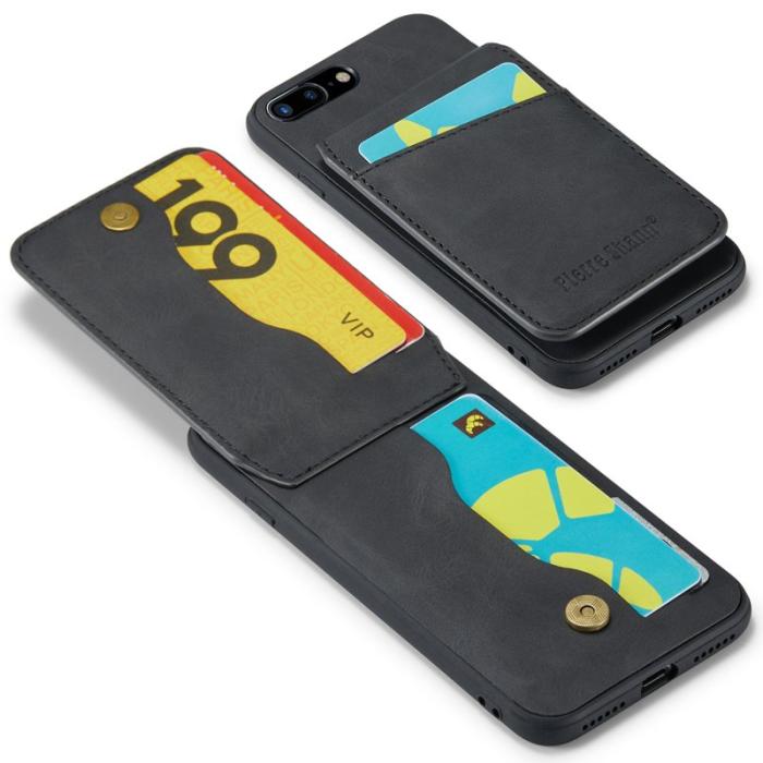 FIERRE SHANN - FIERRE SHANN för iPhone 7 Plus/8 Plus Fodral PU Läder - Svart