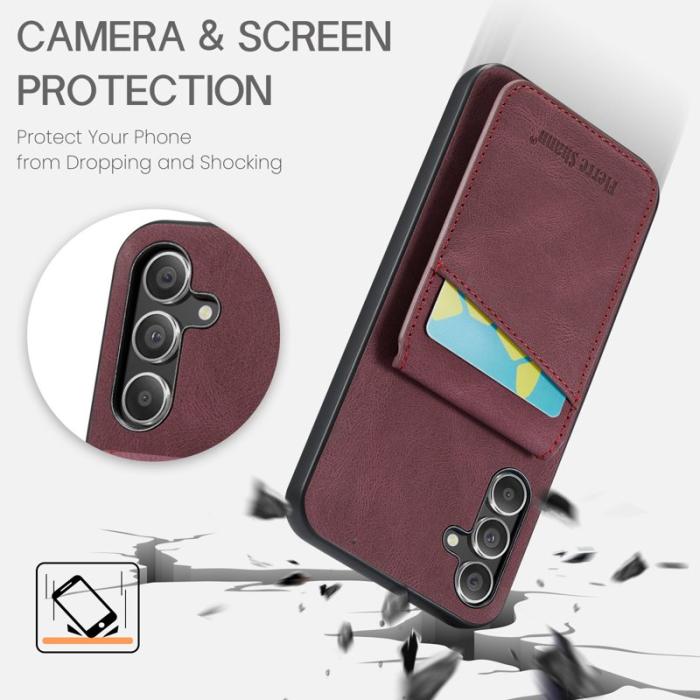 FIERRE SHANN - FIERRE SHANN för Samsung Galaxy A13 5G Fodral PU+TPU - Röd