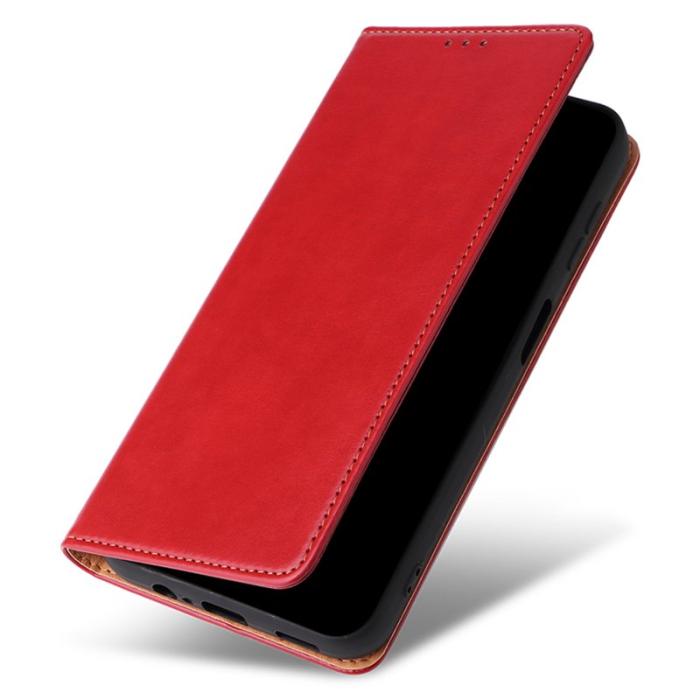 FIERRE SHANN - FIERRE SHANN för Samsung Galaxy A14 5G Fodral PU Läder - Röd