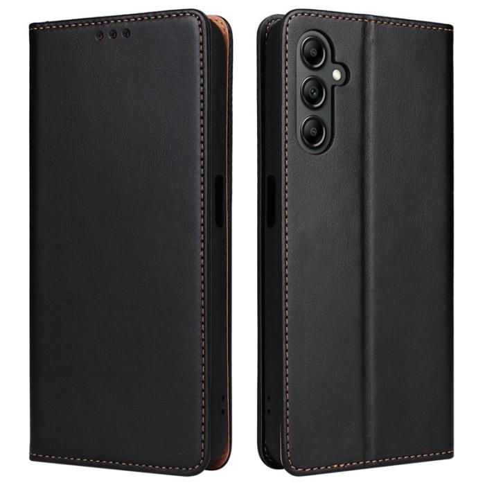 FIERRE SHANN - FIERRE SHANN för Samsung Galaxy A14 5G Fodral PU Läder - Svart