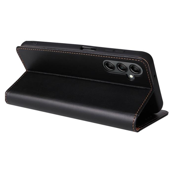 FIERRE SHANN - FIERRE SHANN för Samsung Galaxy A14 5G Fodral PU Läder - Svart