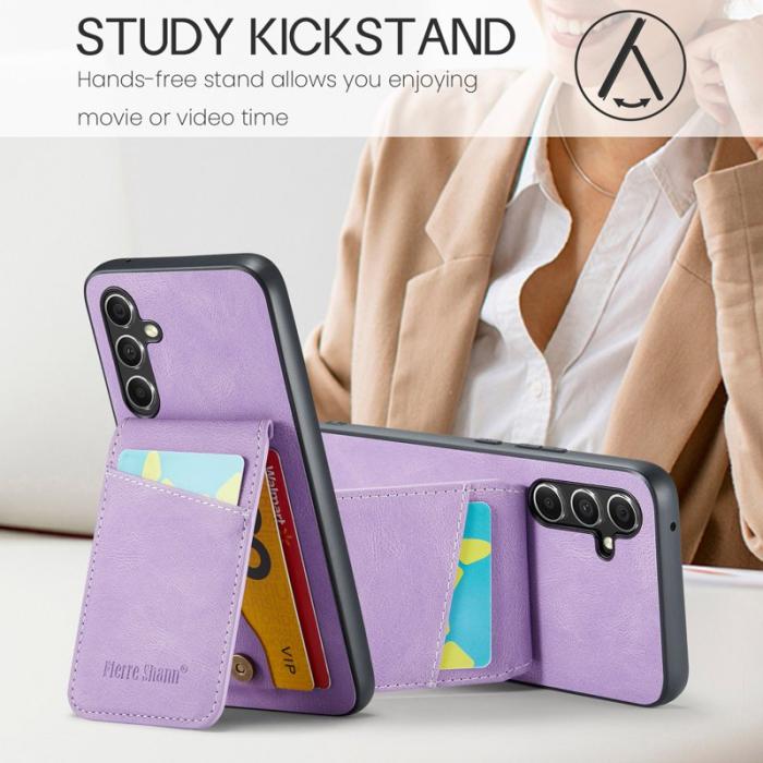 FIERRE SHANN - FIERRE SHANN för Samsung Galaxy A34 5G Fodral Shockproof PU+TPU - Lila