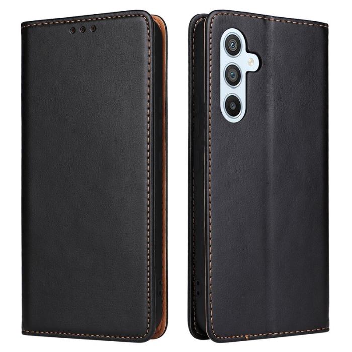 FIERRE SHANN - FIERRE SHANN för Samsung Galaxy A54 5G Fodral PU Läder - Svart