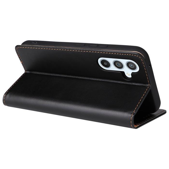 FIERRE SHANN - FIERRE SHANN för Samsung Galaxy A54 5G Fodral PU Läder - Svart