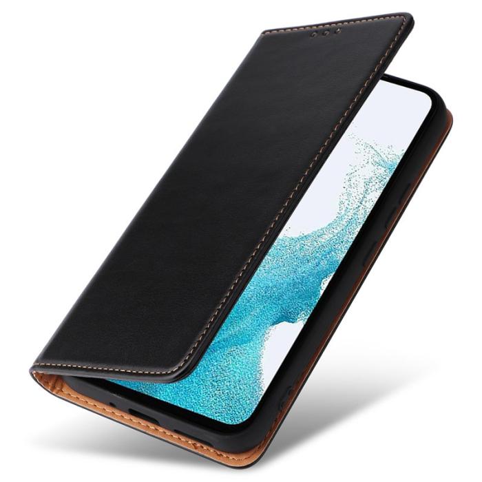 FIERRE SHANN - FIERRE SHANN för Samsung Galaxy A54 5G Fodral PU Läder - Svart