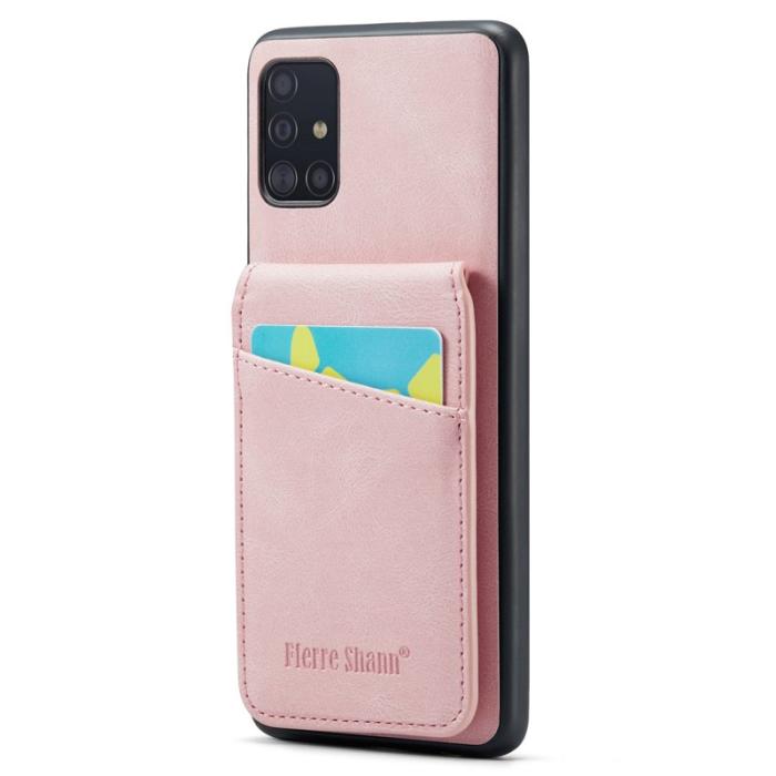 FIERRE SHANN - FIERRE SHANN för Samsung Galaxy A71 5G Fodral PU Läder - Pink