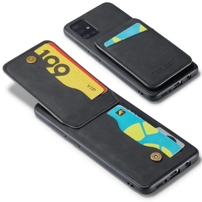 FIERRE SHANN - FIERRE SHANN för Samsung Galaxy A71 5G Fodral PU Läder - Svart