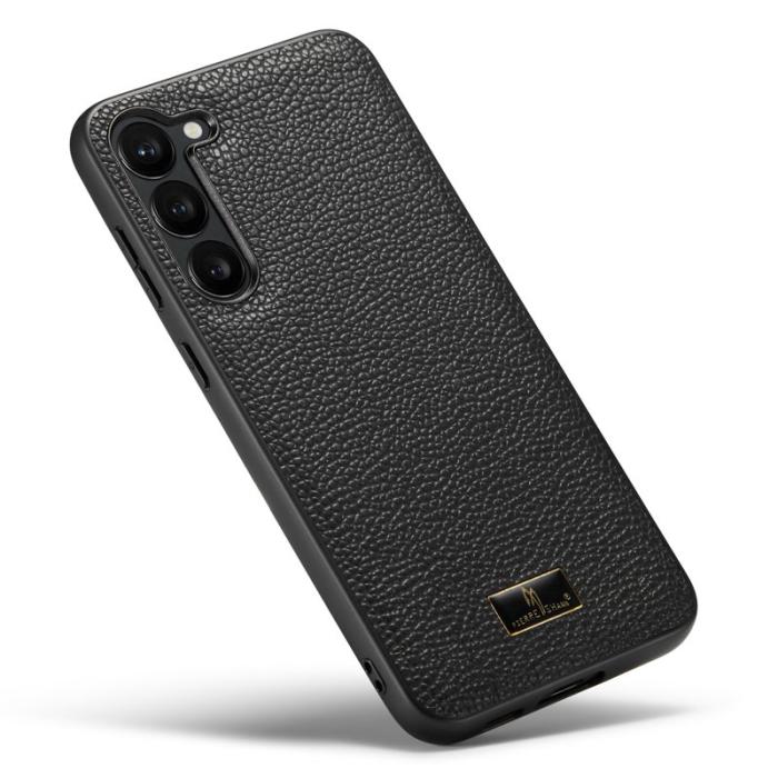 FIERRE SHANN - FIERRE SHANN för Samsung Galaxy S23 Fodral PU Läder - Vit