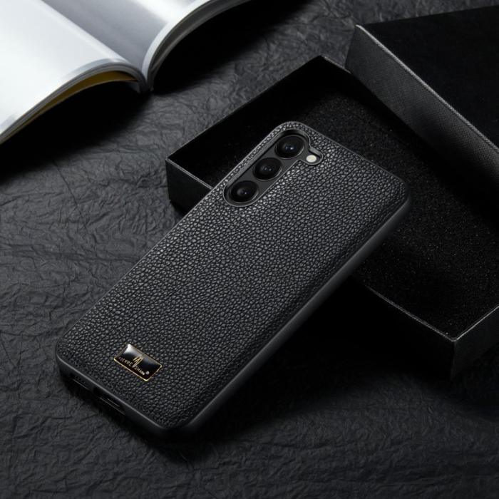 FIERRE SHANN - FIERRE SHANN för Samsung Galaxy S23 Fodral PU Läder - Vit