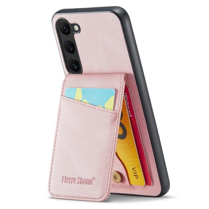 FIERRE SHANN - FIERRE SHANN för Samsung Galaxy S24+ Fodral - PU Läder - Pink