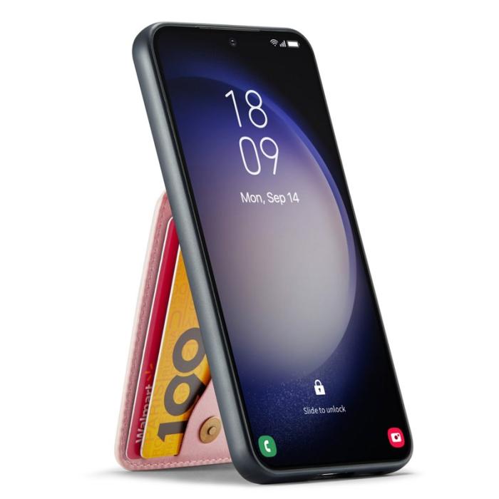 FIERRE SHANN - FIERRE SHANN för Samsung Galaxy S24+ Fodral - PU Läder - Pink