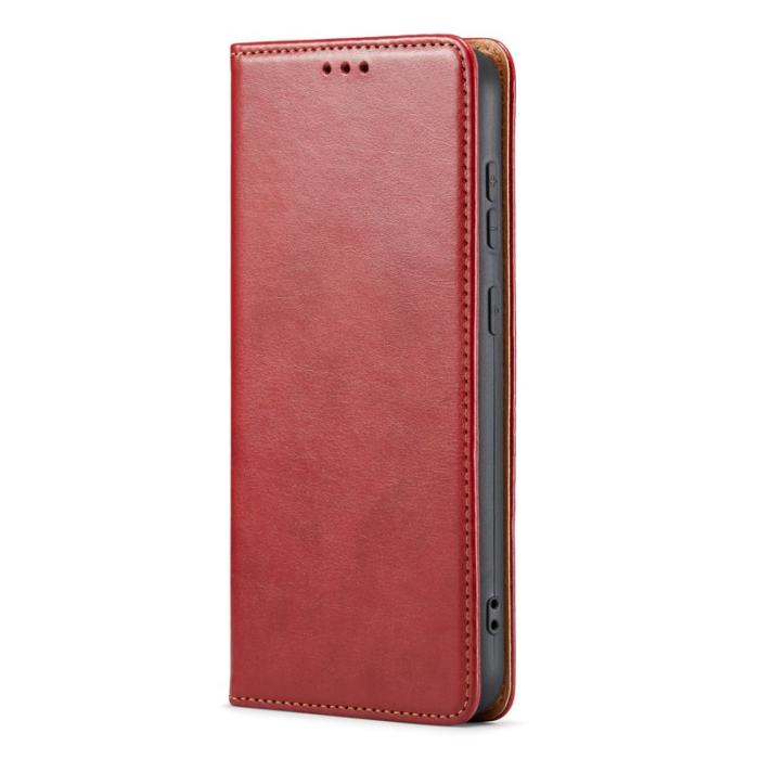 FIERRE SHANN - FIERRE SHANN för Samsung Galaxy S24 Fodral PU Läder - Röd