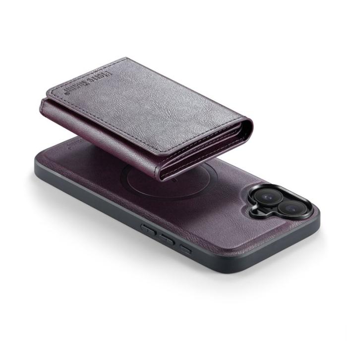 FIERRE SHANN - FIERRE SHANN FS030 iPhone 17 Fodral Äkta läder - Lila