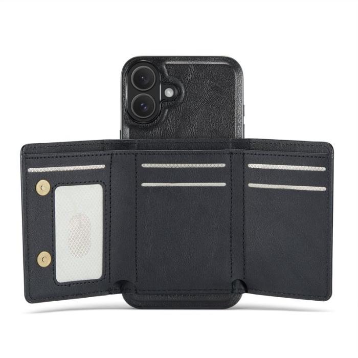 FIERRE SHANN - FIERRE SHANN FS030 iPhone 17 Fodral Äkta läder - Svart