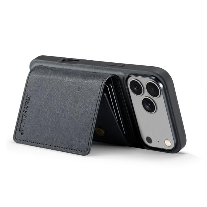 FIERRE SHANN - FIERRE SHANN FS030 iPhone 17 Pro Plånboksfodral Konstläder - Svart