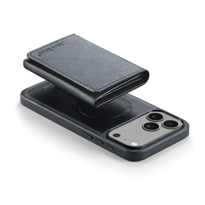 FIERRE SHANN - FIERRE SHANN FS030 iPhone 17 Pro Plånboksfodral Konstläder - Svart