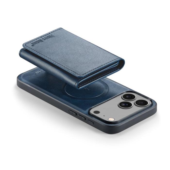 FIERRE SHANN - FIERRE SHANN FS030 iPhone 17 Pro Max Fodral Äkta läder - Blå