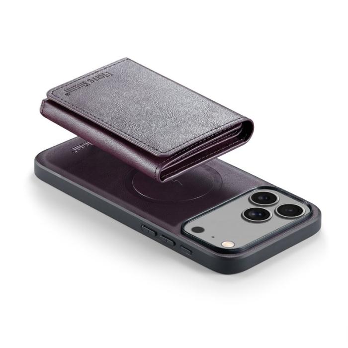 FIERRE SHANN - FIERRE SHANN FS030 iPhone 17 Pro Max Fodral Äkta läder - Lila