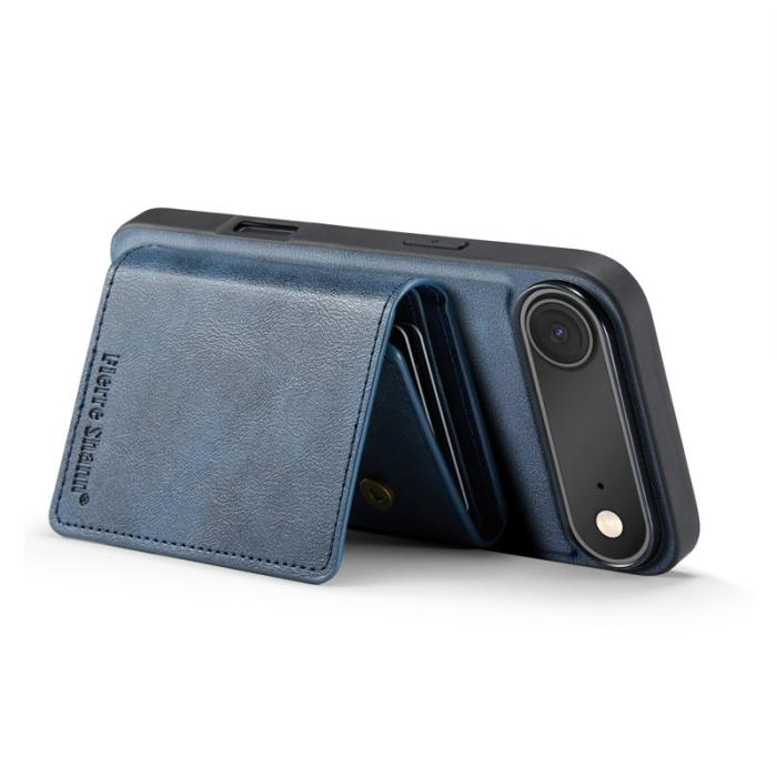 FIERRE SHANN - FIERRE SHANN FS030 iPhone Air Fodral Äkta läder - Blå