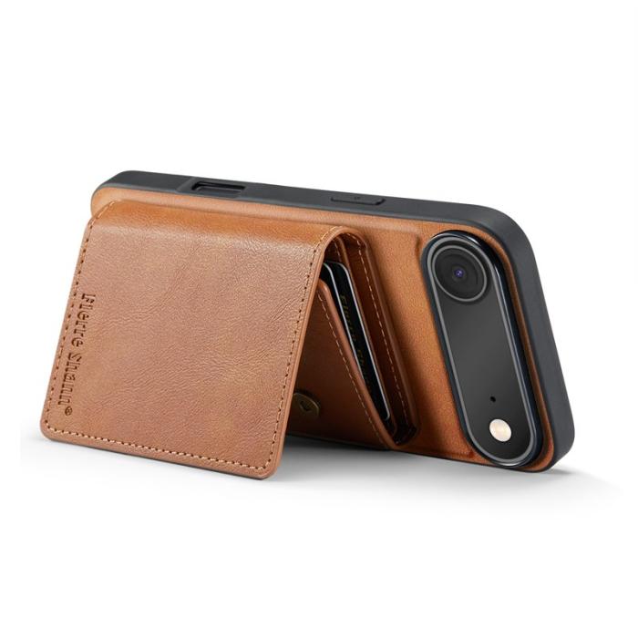 FIERRE SHANN - FIERRE SHANN FS030 iPhone Air Fodral Äkta läder - Brun