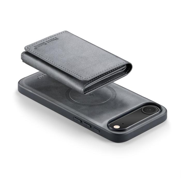 FIERRE SHANN - FIERRE SHANN FS030 iPhone Air Fodral Äkta läder - Grå