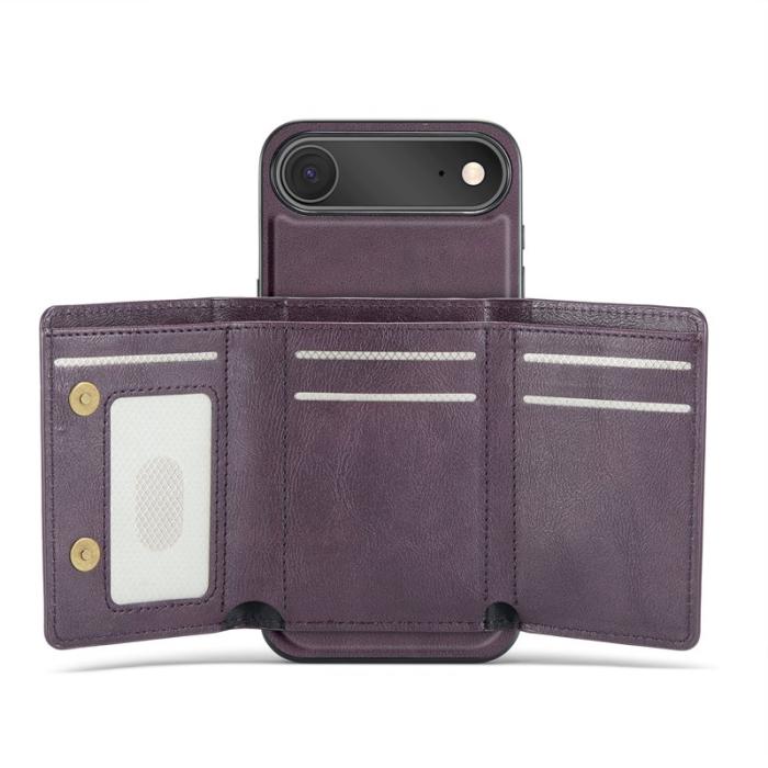 FIERRE SHANN - FIERRE SHANN FS030 iPhone Air Fodral Äkta läder - Lila