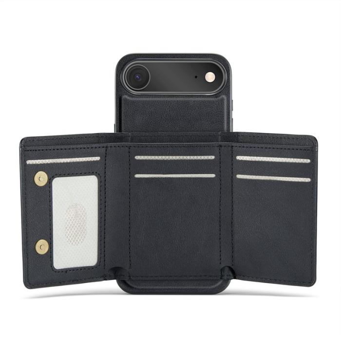 FIERRE SHANN - FIERRE SHANN FS030 iPhone Air Fodral Äkta läder - Svart