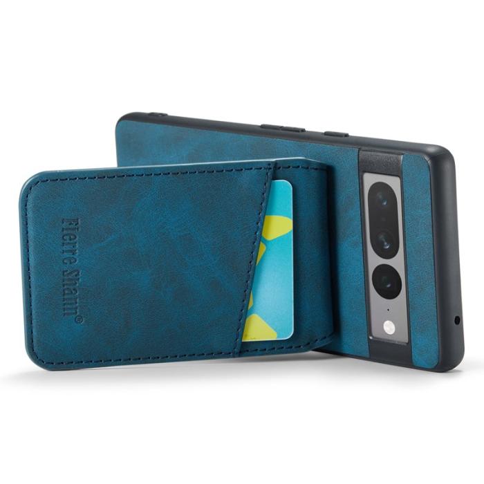 FIERRE SHANN - FIERRE SHANN Google Pixel 7 Pro Fodral PU+TPU - Blå